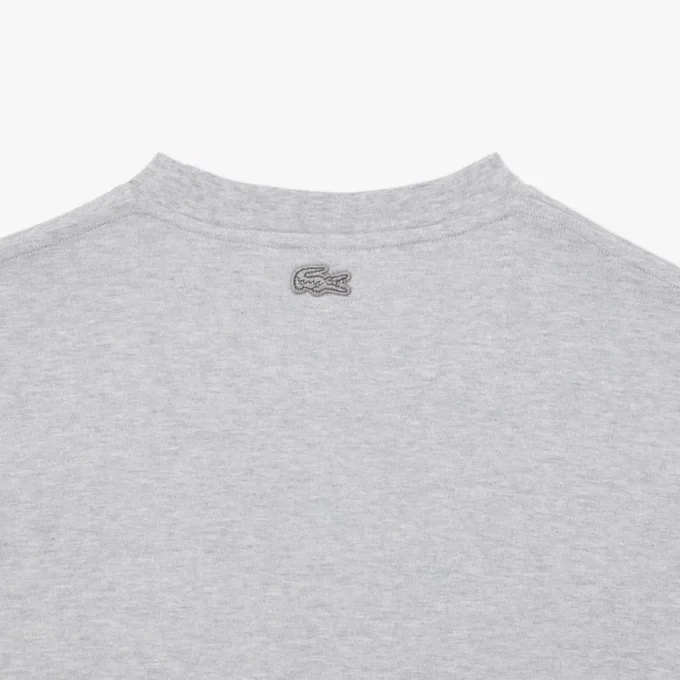 Męski T-shirt z grubej bawełny z nadrukiem krokodyla Męski T-shirt z grubej bawełny z nadrukiem krokodyla