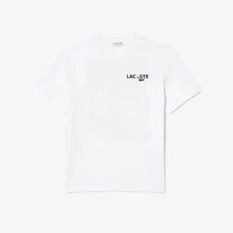 Męski T-shirt z grubej bawełny z nadrukiem na plecach