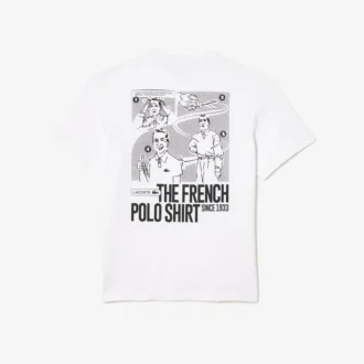 Męski T-shirt z grubej bawełny z nadrukiem na plecach