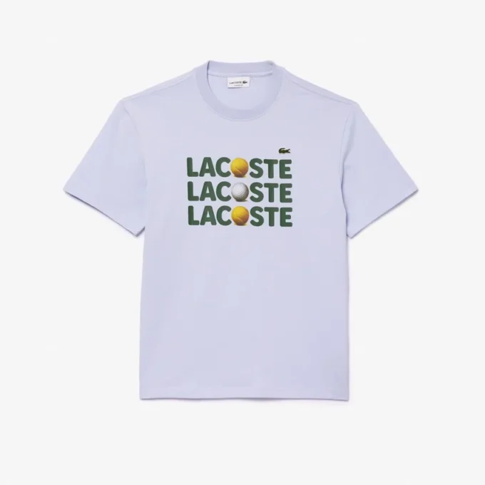 Męski T-shirt z grubej bawełny z nadrukiem piłek Męski T-shirt z grubej bawełny z nadrukiem piłek