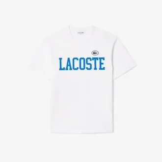 Męski T-shirt z kontrastową naszywką