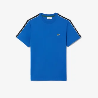 Męski T-shirt z logo i paskami