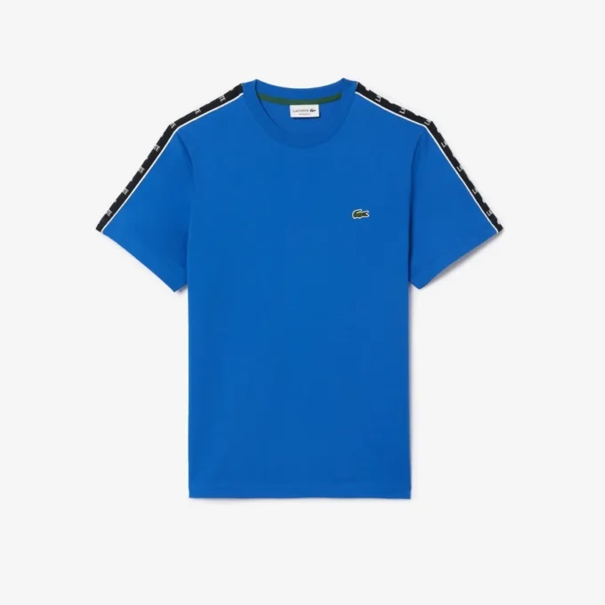 Męski T-shirt z logo i paskami Męski T-shirt z logo i paskami
