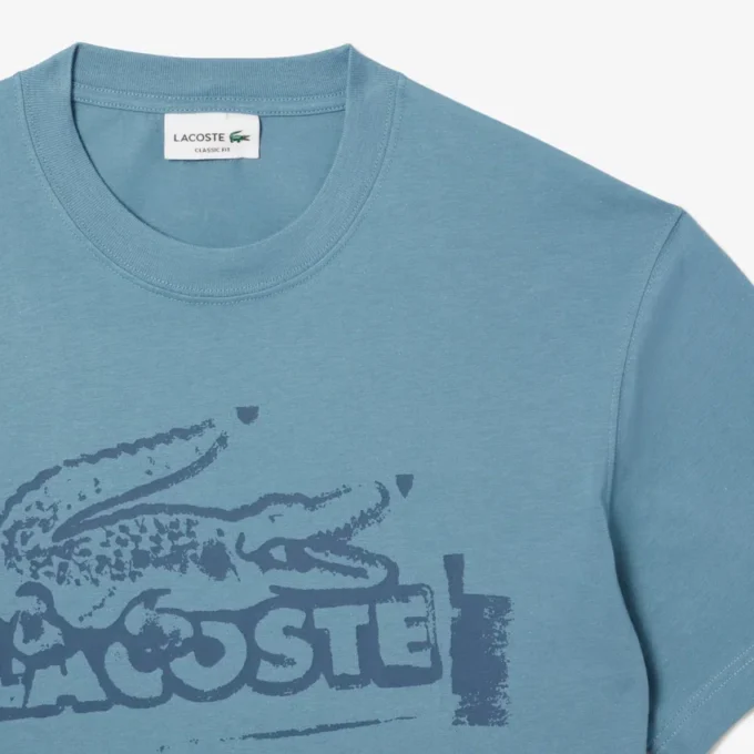 Męski T-shirt z nadrukiem z bawełnianego dżerseju Męski T-shirt z nadrukiem z bawełnianego dżerseju