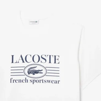 Męski T-shirt z nadrukiem z bawełny o klasycznym kroju
