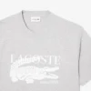 Męski T-shirt z nadrukiem z bawełny o klasycznym kroju