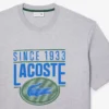 Męski T-shirt z nadrukiem z grubej bawełny o luźnym kroju Męski T-shirt z nadrukiem z grubej bawełny o luźnym kroju