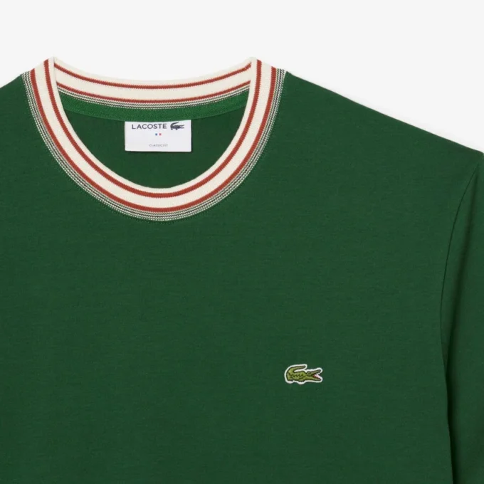 Męski T-shirt z paskiem w szyi, wyprodukowany we Francji Męski T-shirt z paskiem w szyi, wyprodukowany we Francji