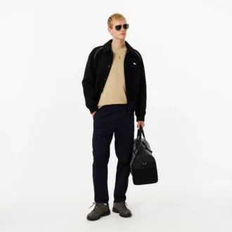 Męski T-shirt z prążkowanym dekoltem Petit Piqua