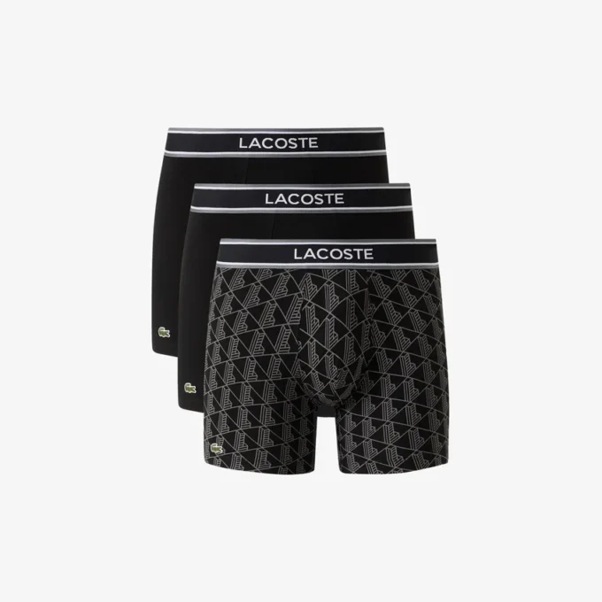 Męskie bokserki z nadrukiem Monogram w zestawie 3 sztuki Męskie bokserki z nadrukiem Monogram w zestawie 3 sztuki
