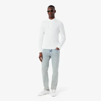 Męskie jeansy slim fit z 5 kieszeniami w kolorze indygo