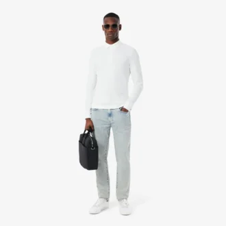 Męskie jeansy slim fit z 5 kieszeniami w kolorze indygo