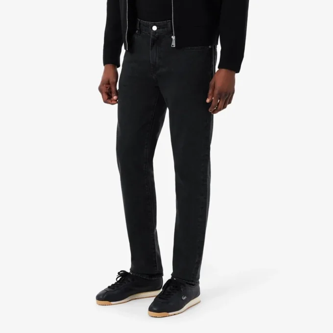Męskie jeansy slim fit z 5 kieszeniami w kolorze indygo