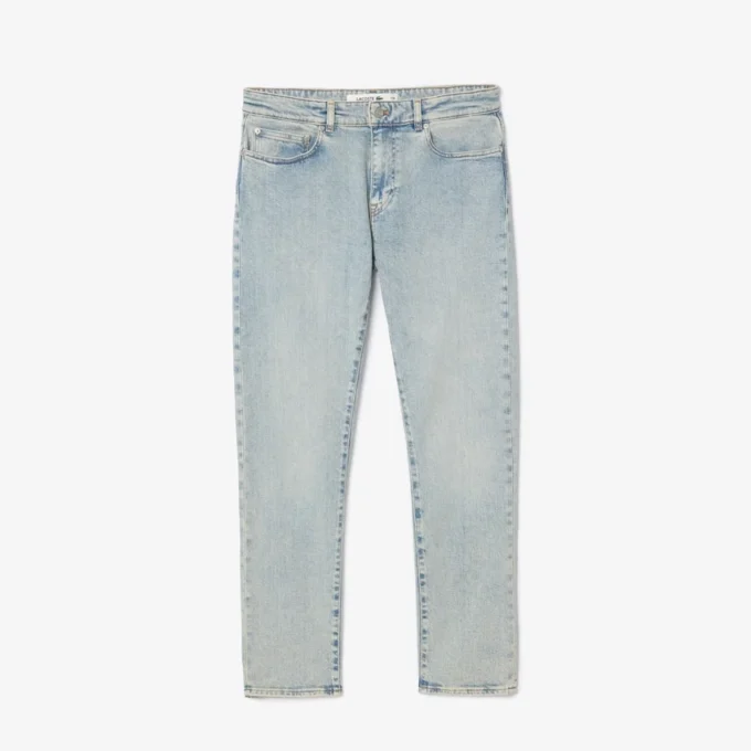 Męskie jeansy slim fit z 5 kieszeniami w kolorze indygo