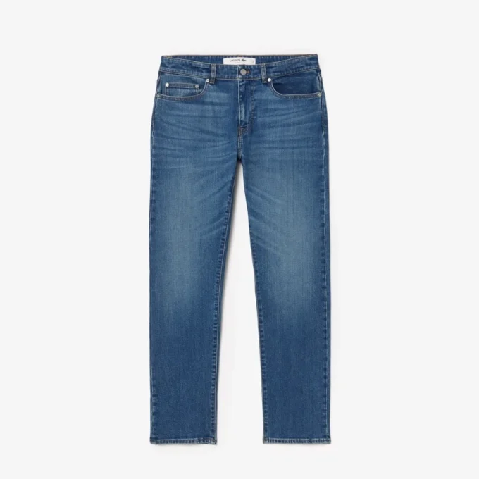 Męskie jeansy slim fit z 5 kieszeniami w kolorze indygo