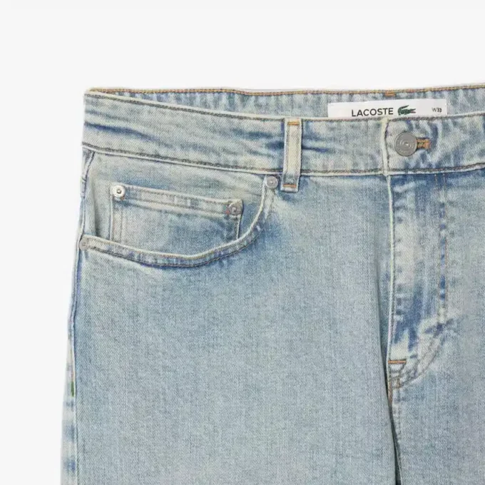 Męskie jeansy slim fit z 5 kieszeniami w kolorze indygo
