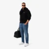 Męskie jeansy slim fit z 5 kieszeniami w kolorze indygo