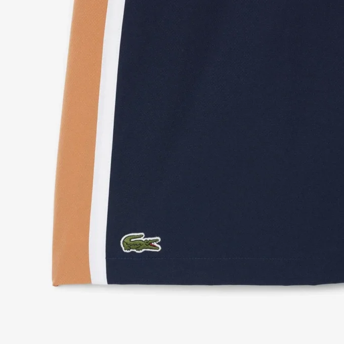 Męskie lekkie szorty tenisowe w paski w stylu color block Męskie lekkie szorty tenisowe w paski w stylu color block