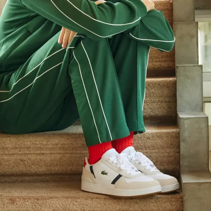 Męskie skórzane Sneakersy z paskiem T-Clip Męskie skórzane Sneakersy z paskiem T-Clip