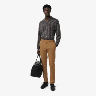 Męskie spodnie slim fit z elastycznej bawełny