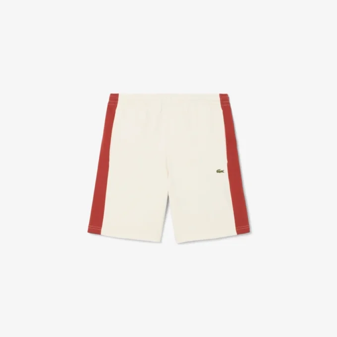 Męskie szorty z bawełnianego polaru w stylu colorblock Męskie szorty z bawełnianego polaru w stylu colorblock