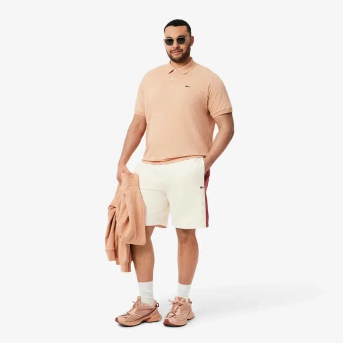 Męskie szorty z bawełnianego polaru w stylu colorblock Męskie szorty z bawełnianego polaru w stylu colorblock