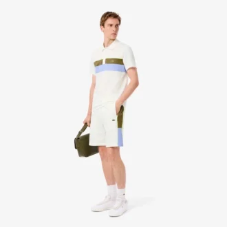 Męskie szorty z polaru w stylu colorblock