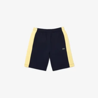 Męskie szorty z szczotkowanego polaru w stylu colorblock