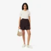 Oversize’owe bermudy z plisami z mieszanki wełny The Blend Oversize’owe bermudy z plisami z mieszanki wełny The Blend
