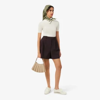 Oversize’owe bermudy z plisami z mieszanki wełny The Blend