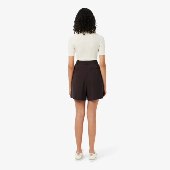 Oversize’owe bermudy z plisami z mieszanki wełny The Blend Oversize’owe bermudy z plisami z mieszanki wełny The Blend