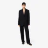 Oversize’owe, luźne spodnie z piqué Oversize’owe, luźne spodnie z piqué