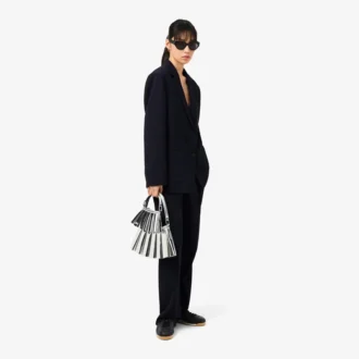 Oversize’owe, luźne spodnie z piqué Oversize’owe, luźne spodnie z piqué