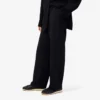 Oversize’owe, luźne spodnie z piqué Oversize’owe, luźne spodnie z piqué