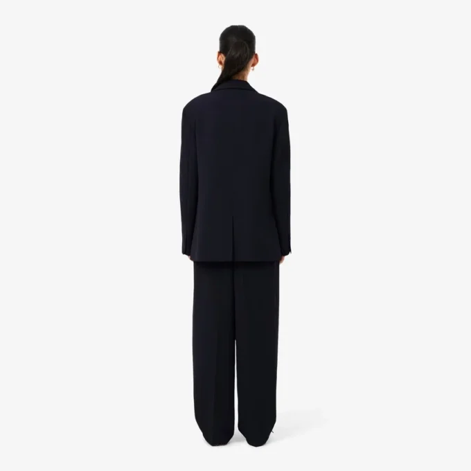 Oversize’owe, luźne spodnie z piqué Oversize’owe, luźne spodnie z piqué