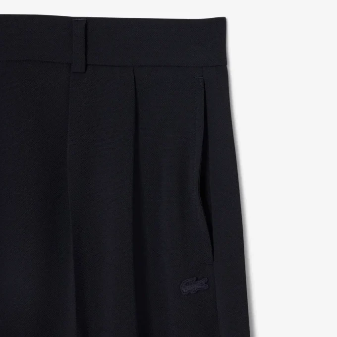 Oversize’owe, luźne spodnie z piqué Oversize’owe, luźne spodnie z piqué