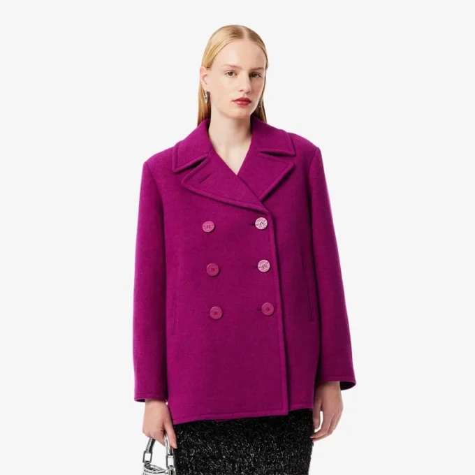 Płaszcz typu peacoat z wełny slubowej z kolekcji Runway