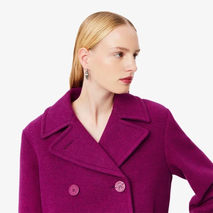 Płaszcz typu peacoat z wełny slubowej z kolekcji Runway