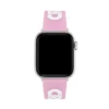 Różowy silikonowy pasek do zegarka Apple Watch z nadrukiem krokodyla