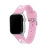 Różowy silikonowy pasek do zegarka Apple Watch z nadrukiem krokodyla