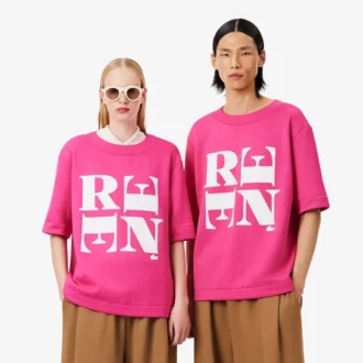 Satynowy T-shirt z nadrukiem z kolekcji Runway