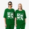 Satynowy T-shirt z nadrukiem z kolekcji Runway Satynowy T-shirt z nadrukiem z kolekcji Runway