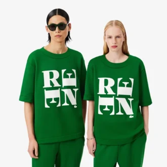 Satynowy T-shirt z nadrukiem z kolekcji Runway