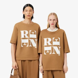 Satynowy T-shirt z nadrukiem z kolekcji Runway