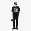 Satynowy T-shirt z nadrukiem z kolekcji Runway Satynowy T-shirt z nadrukiem z kolekcji Runway