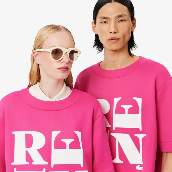Satynowy T-shirt z nadrukiem z kolekcji Runway Satynowy T-shirt z nadrukiem z kolekcji Runway