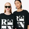 Satynowy T-shirt z nadrukiem z kolekcji Runway Satynowy T-shirt z nadrukiem z kolekcji Runway