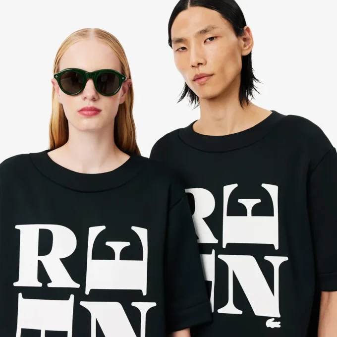 Satynowy T-shirt z nadrukiem z kolekcji Runway Satynowy T-shirt z nadrukiem z kolekcji Runway