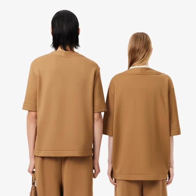 Satynowy T-shirt z nadrukiem z kolekcji Runway Satynowy T-shirt z nadrukiem z kolekcji Runway