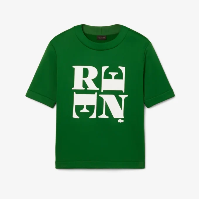Satynowy T-shirt z nadrukiem z kolekcji Runway Satynowy T-shirt z nadrukiem z kolekcji Runway